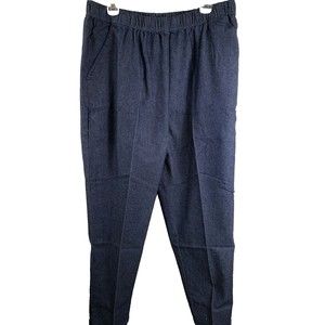 Turtle Bay Women's  Pullon Pants XL blue denim New elastic Waist